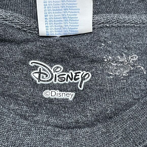 Disney Sweatshirt Womens Small Charcoal Grey Mickey and Minnie Therma Crewneck - Picture 5 of 9